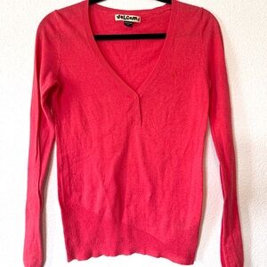 Volcom Hot Pink V-Neck thin sweater | Size S